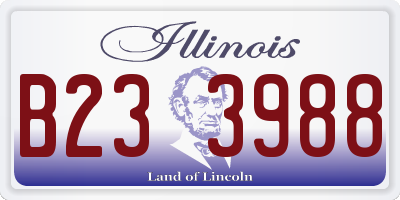 IL license plate B233988
