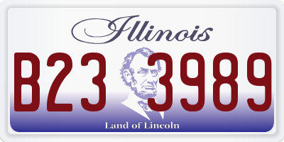 IL license plate B233989