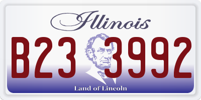 IL license plate B233992