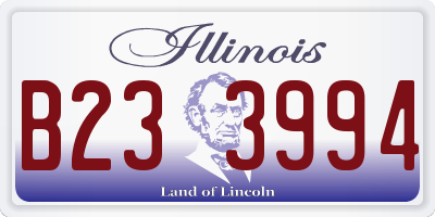 IL license plate B233994