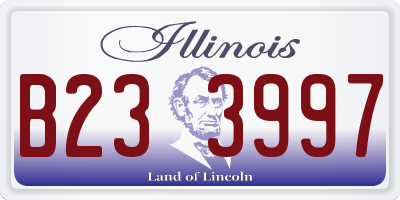 IL license plate B233997
