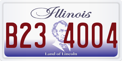 IL license plate B234004