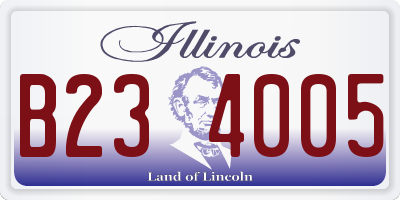 IL license plate B234005