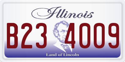IL license plate B234009