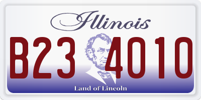 IL license plate B234010
