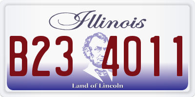 IL license plate B234011