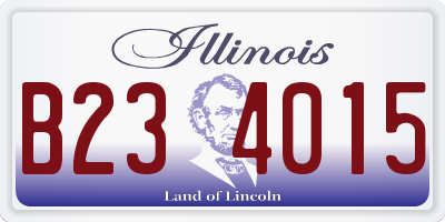 IL license plate B234015
