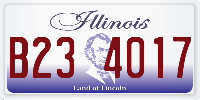 IL license plate B234017