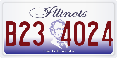 IL license plate B234024