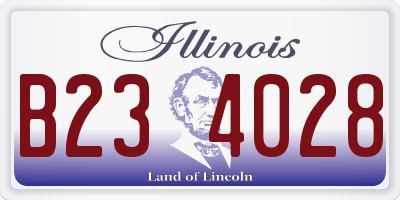 IL license plate B234028