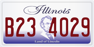 IL license plate B234029