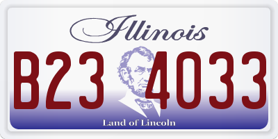 IL license plate B234033