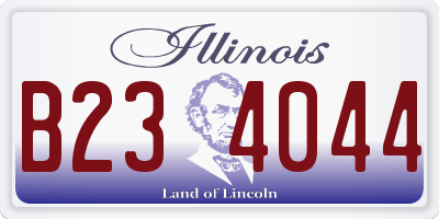 IL license plate B234044