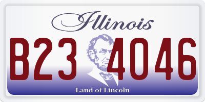 IL license plate B234046