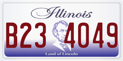 IL license plate B234049