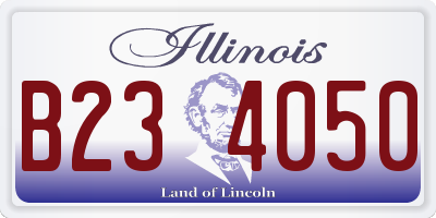 IL license plate B234050