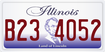 IL license plate B234052