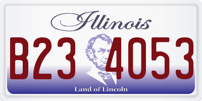 IL license plate B234053