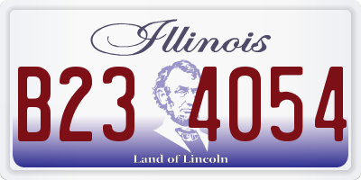 IL license plate B234054