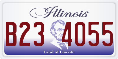 IL license plate B234055