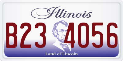 IL license plate B234056