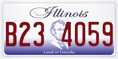 IL license plate B234059