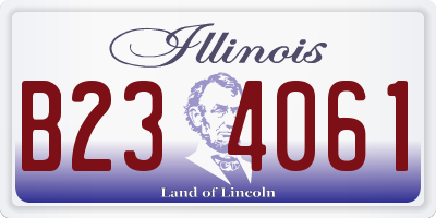 IL license plate B234061