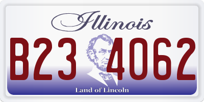 IL license plate B234062