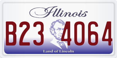 IL license plate B234064
