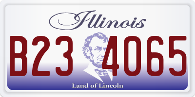 IL license plate B234065