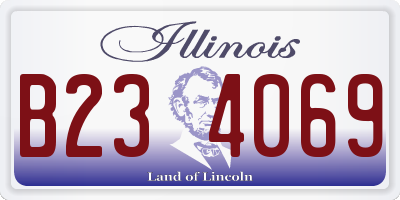 IL license plate B234069