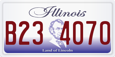 IL license plate B234070