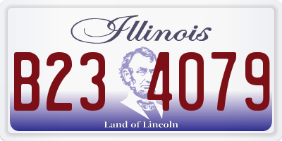 IL license plate B234079