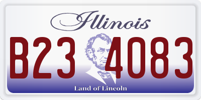 IL license plate B234083