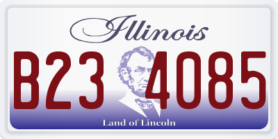 IL license plate B234085