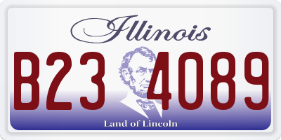 IL license plate B234089
