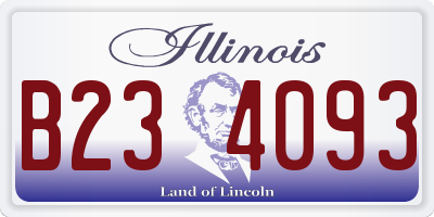 IL license plate B234093