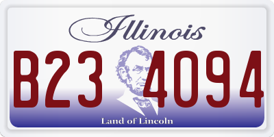 IL license plate B234094
