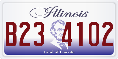 IL license plate B234102