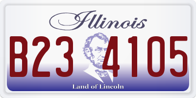 IL license plate B234105
