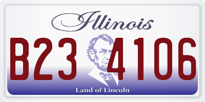 IL license plate B234106