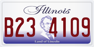 IL license plate B234109