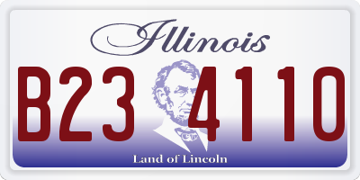IL license plate B234110