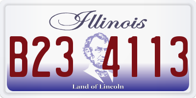IL license plate B234113