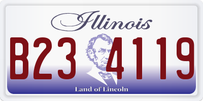 IL license plate B234119