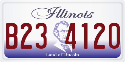 IL license plate B234120