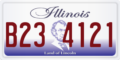 IL license plate B234121