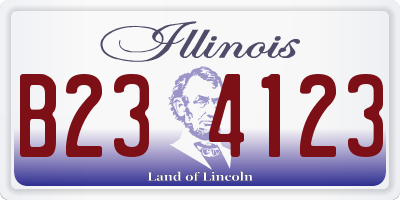 IL license plate B234123