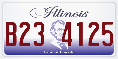 IL license plate B234125