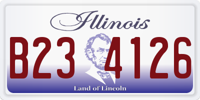 IL license plate B234126